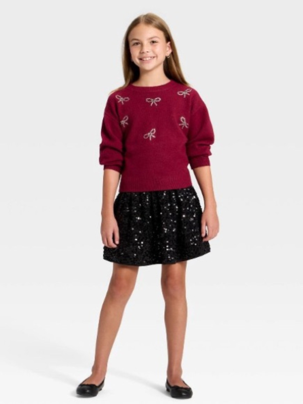 Cat & Jack Black Sequin Skirt for Girls
